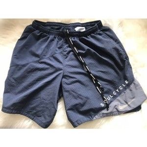 EUC Soulcycle Nike Dri-Fit Thunder BLUE Mens L - Flex Running Short W/ Spaced SC